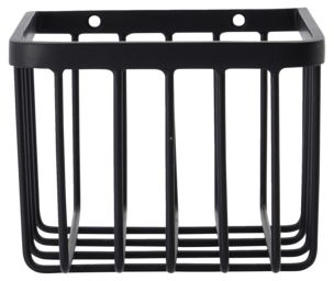 Vægkurv til badeværelset House Doctor Bath - sort rustfrit stål 12Ã12Ã9,5 cm